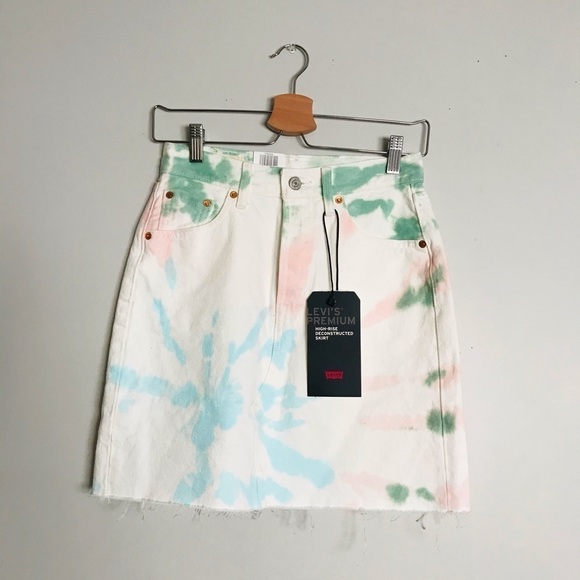 Levi’s Premium Tie Dye Deconstructed Skirt - Picture 2 of 8